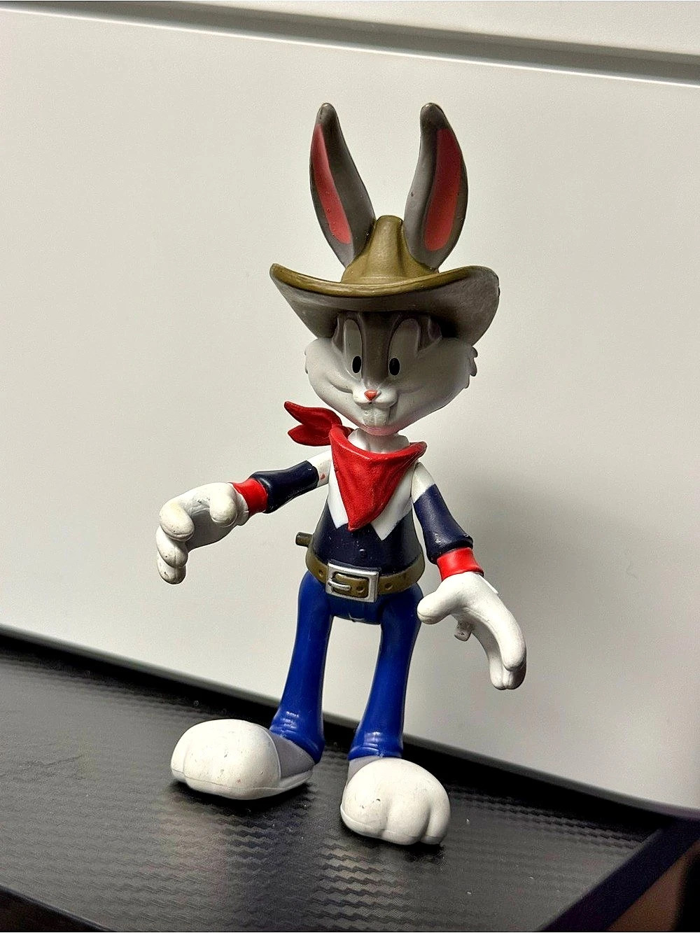 Looney Tunes Bugs Bunny Cowboy Figure Blue & White